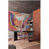 Mural panoramique paysage abstrait esprit tapisserie · Khroma Tessura DGTES3041-3044