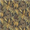 Papel pintado tropical hojas doradas y marrones · Khroma Romance ROM002