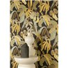 Papel pintado tropical hojas doradas y marrones · Khroma Romance ROM002
