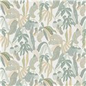 Papel pintado hojas tropicales en tonos pastel · Khroma Romance ROM005