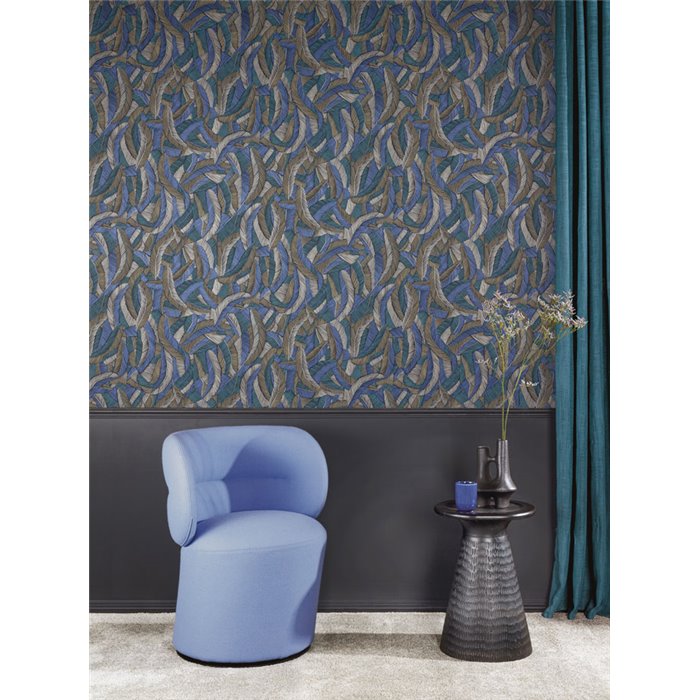 Stylized Multicolor Leaf Wallpaper · Khroma Romance ROM203