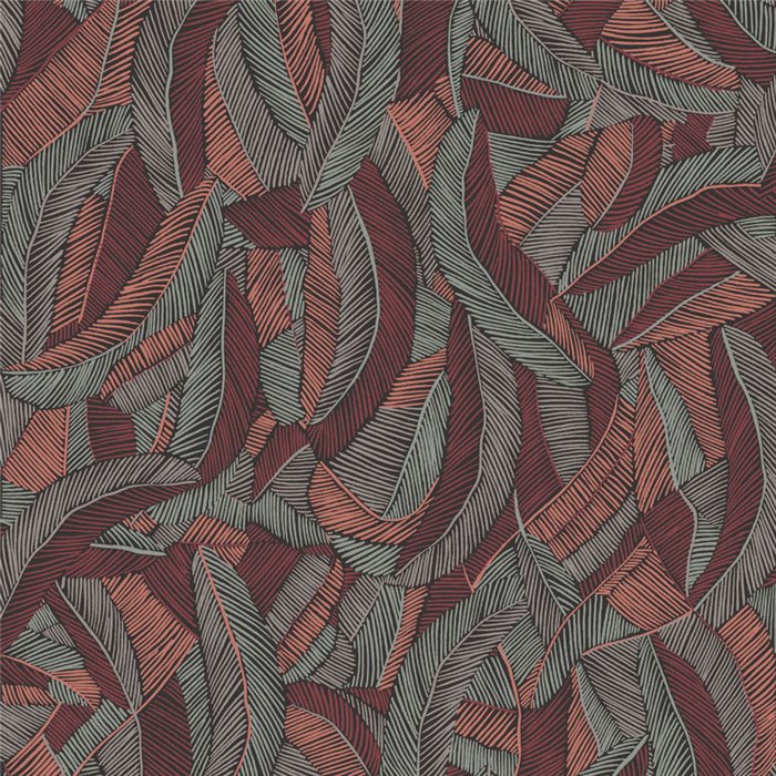 Tapete mit abstrakten, mehrfarbigen Blättern · Khroma Romance ROM204