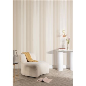 Papel pintado de rayas en tonos cálidos 2