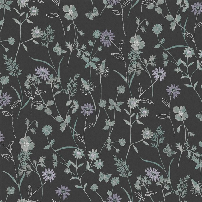 Papel pintado alta gama floral oscuro · Khroma Amazone ZON101