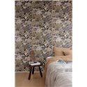 Papel pintado tropical bronce con intrincados árboles · Khroma Amazone ZON503