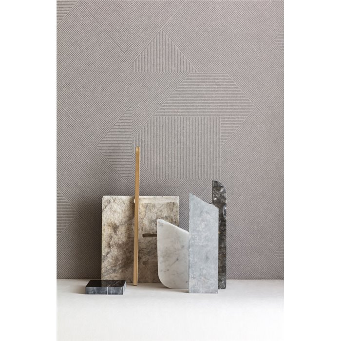 Geometrische zeitgenössische graue Tapete · Khroma The Texture Book PRI403