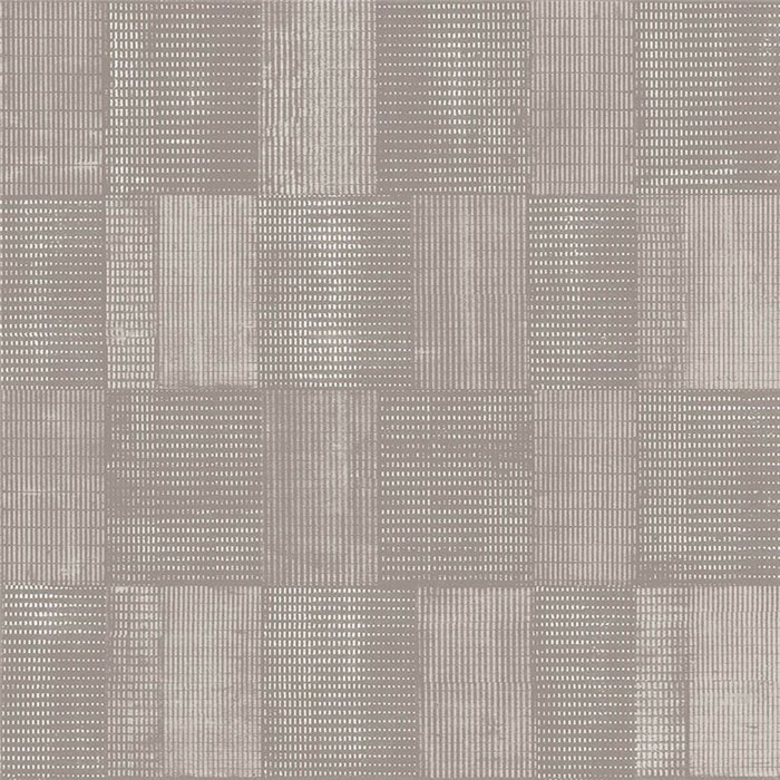 Papel pintado geométrico de bloques contemporáneo gris topo · Khroma The Texture Book SUM303