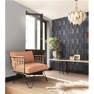 Contemporary geometric wallpaper in brown and grey 2
