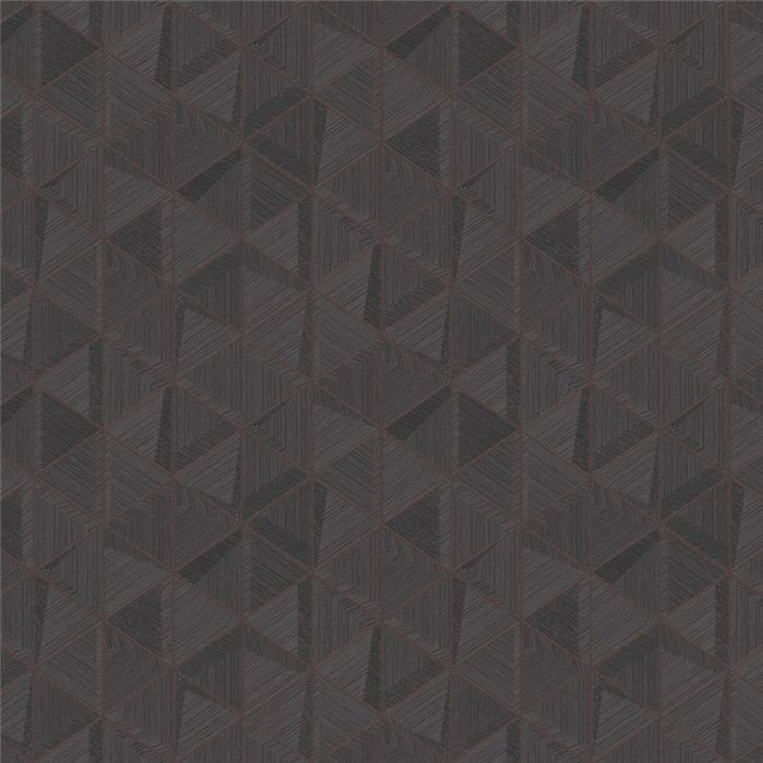 Papel pintado geométrico japonés antracita · Khroma Traces TRA101