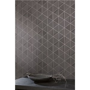 Papel pintado geométrico japonés antracita 2