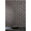 Papel pintado geométrico japonés antracita · Khroma Traces TRA101
