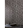 Papel pintado geométrico japonés antracita · Khroma Traces TRA101