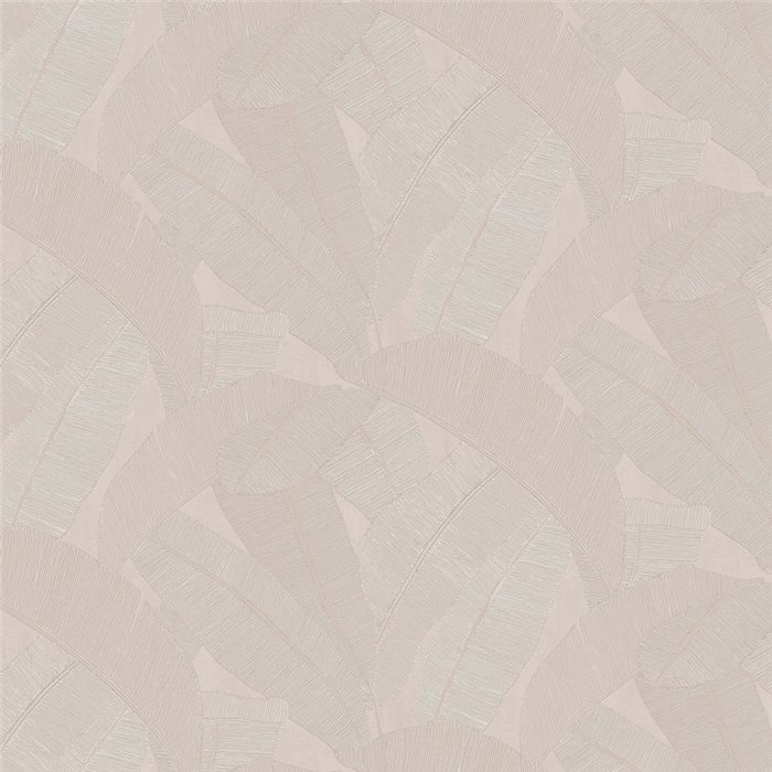 Papel pintado de hojas de plátano beige rosado · Khroma Serica RIC202