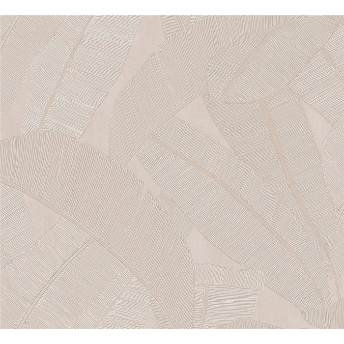 Blush beige tropical banana leaf wallpaper · Khroma Serica RIC202