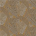 Bananenblatt-Tapete in Taupe und Gold · Khroma Serica RIC204