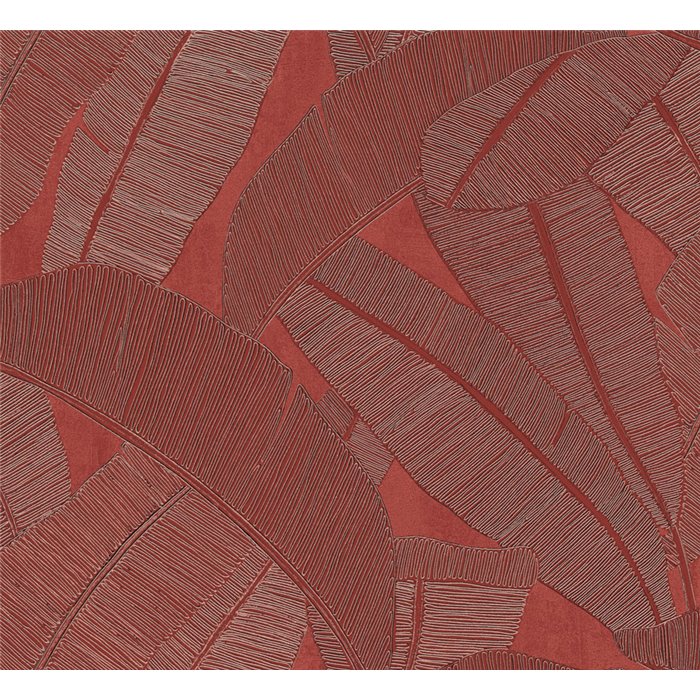 Papel pintado de hojas de plátano rojo · Khroma Serica RIC205
