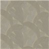 Papel pintado de hojas de banano beige y verde oliva con relieve lineal
