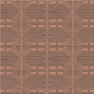 Papel pintado étnico moderno geométrico terracota y marrón