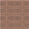 Modern ethnic geometric wallpaper in terracotta and dark brown · Khroma Serica RIC301
