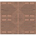 Papel pintado étnico moderno geométrico terracota y marrón · Khroma Serica RIC301