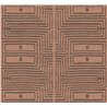 Papel pintado étnico moderno geométrico terracota y marrón · Khroma Serica RIC301