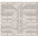 Papel pintado étnico geométrico blanco crema y gris · Khroma Serica RIC302
