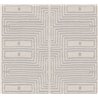 Papel pintado étnico geométrico blanco crema y gris · Khroma Serica RIC302