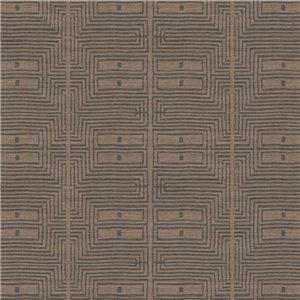 Papel pintado étnico contemporáneo marrón y negro