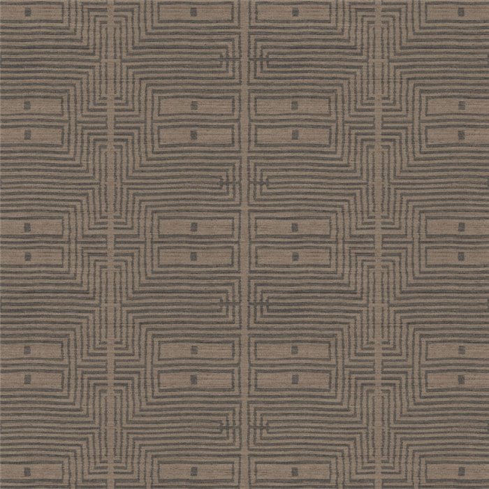 Contemporary ethnic brown and black geometric wallpaper · Khroma Serica RIC303