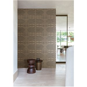 Papel pintado étnico contemporáneo marrón y negro 2