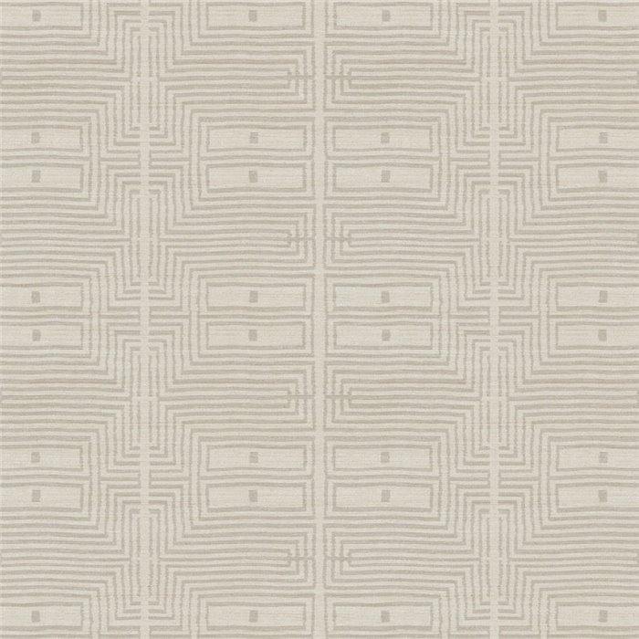 Papier peint géométrique ethnique beige effet textile · Khroma Serica RIC304
