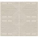 Beige ethnic geometric wallpaper with textile effect · Khroma Serica RIC304
