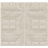 Papel pintado étnico geométrico beige con efecto textil · Khroma Serica RIC304