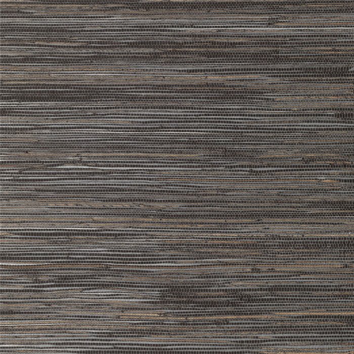 Papel pintado efecto cáñamo gris oscuro y marrón · Khroma Serica RIC401
