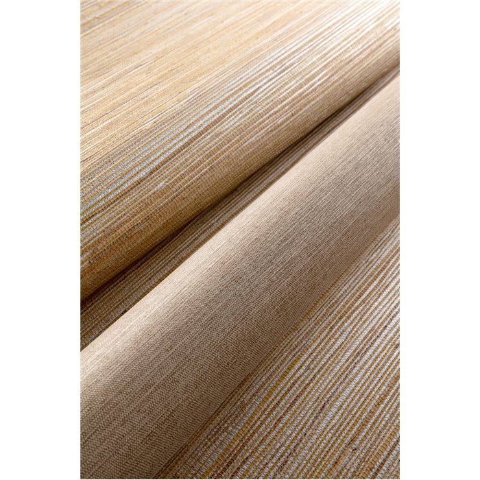 Papel pintado fibra de cáñamo beige dorado · Khroma Serica RIC402