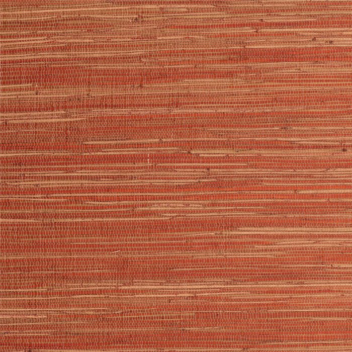 Papel pintado de cáñamo tejido terracota y beige · Khroma Serica RIC403