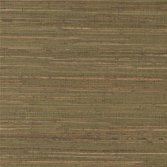 Papel pintado fibra vegetal de cáñamo verde oliva · Khroma Serica RIC404