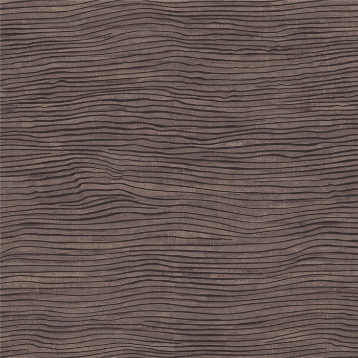 Papel pintado de rayas onduladas marrón · Khroma Ray RAY103