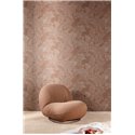 Tropische Blumentapete in Rosébraun · Khroma Ray RAY201