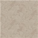 Beige tropical leaf wallpaper with linework · Khroma Ray RAY203