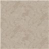 Papier peint feuillage tropical beige au trait linéaire · Khroma Ray RAY203