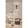 Papel pintado de hojas tropicales beige de trazo lineal · Khroma Ray RAY203