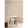 Papel pintado floral tropical beige de dibujo lineal · Khroma Ray RAY204