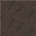Papel pintado tropical marrón oscuro con hojas bronce · Khroma Ray RAY205