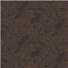 Papel pintado tropical marrón oscuro con hojas bronce · Khroma Ray RAY205