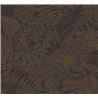 Dark brown tropical wallpaper with bronze foliage · Khroma Ray RAY205
