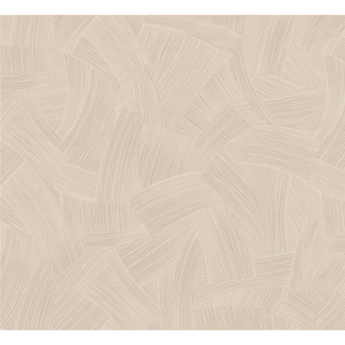 Papel pintado abstracto beige de pinceladas superpuestas · Khroma Ray RAY304