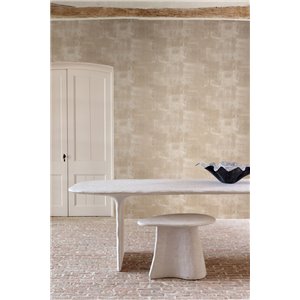 Papier peint effet lin froissé beige 2