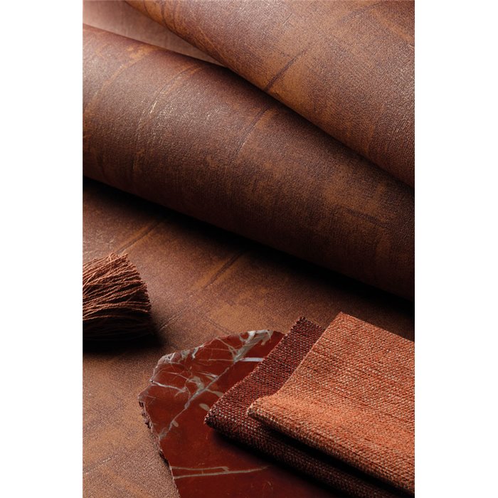 Aged brown linen-effect wallpaper · Khroma Tessura TES002