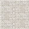 Cream bogolan wallpaper with artisanal geometric motifs